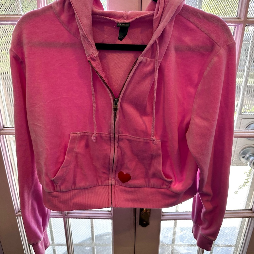 Pink Zip-Up Hoodie